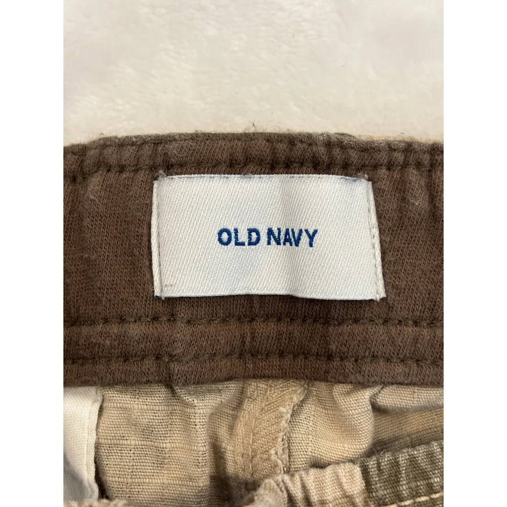 Old Navy Boys Camo Cargo Jogger Pants Green Tan Ripstop Size L 10-12 Plus